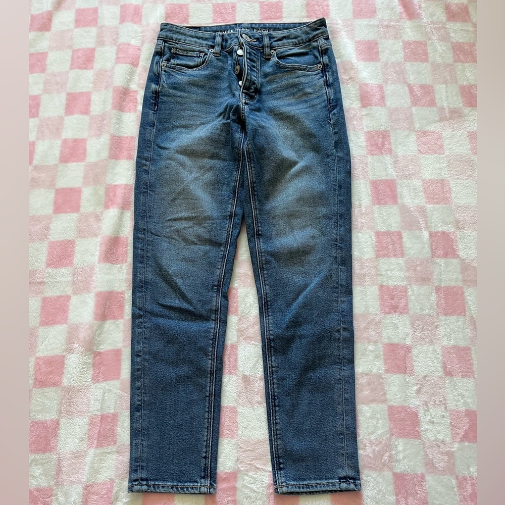 american eagle stretch jeans, tomgirl style, size 0